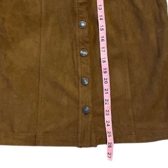Abercrombie & Fitch Small Brown Faux Suede Pinafore Dress - Picture 8 of 12